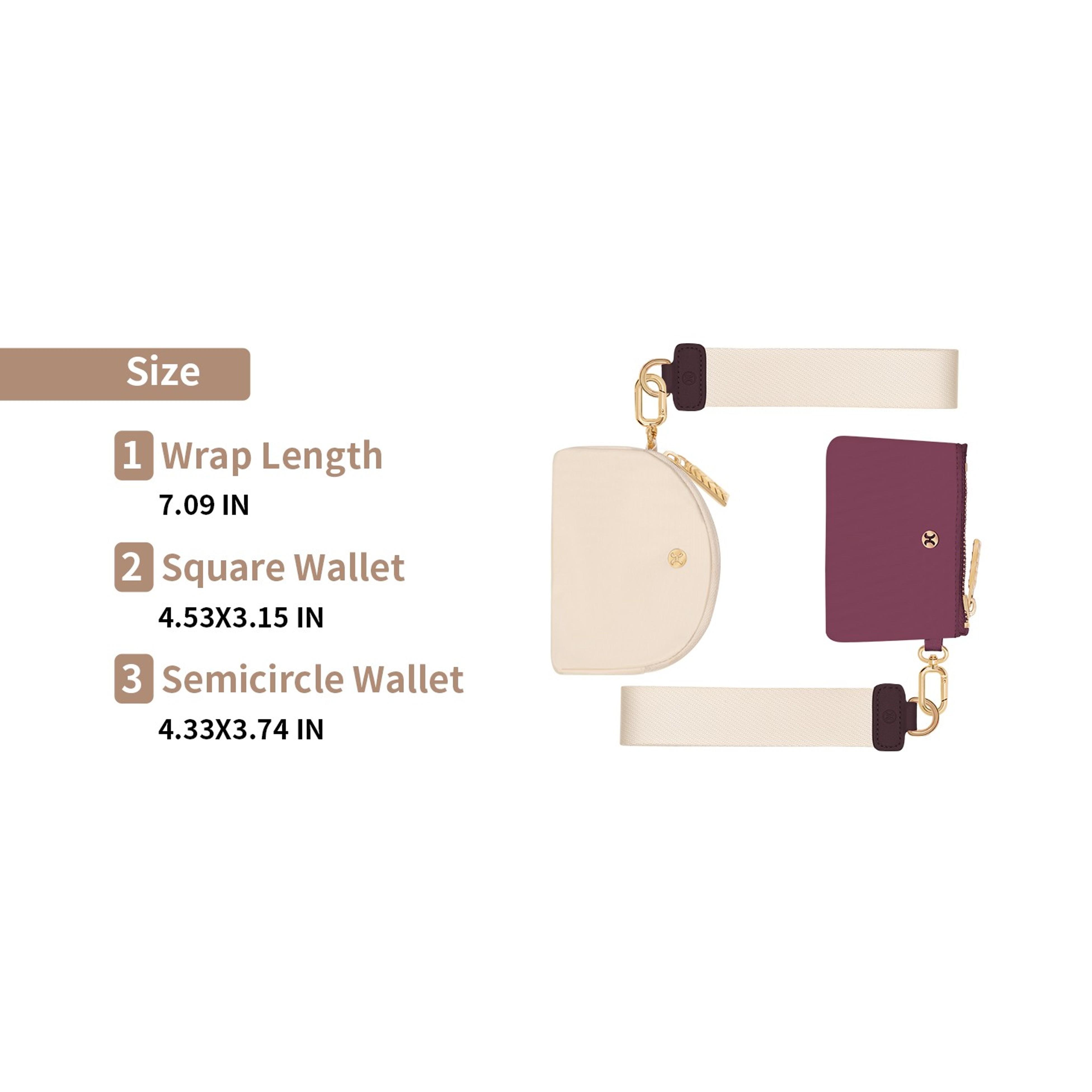 Keychain Wallet, Detachable Dual Pouch Wristlet Wallets for Women Men, Portable Mini Zip Around Small Wallet Coin Purse