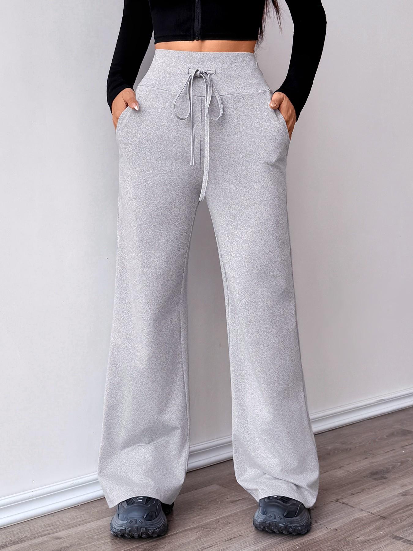 Spring New Women's Fashion Sporty Workout Pants, Pockets, Ideal for Running, Indoor Fitness, Streetwear, High Elasticity