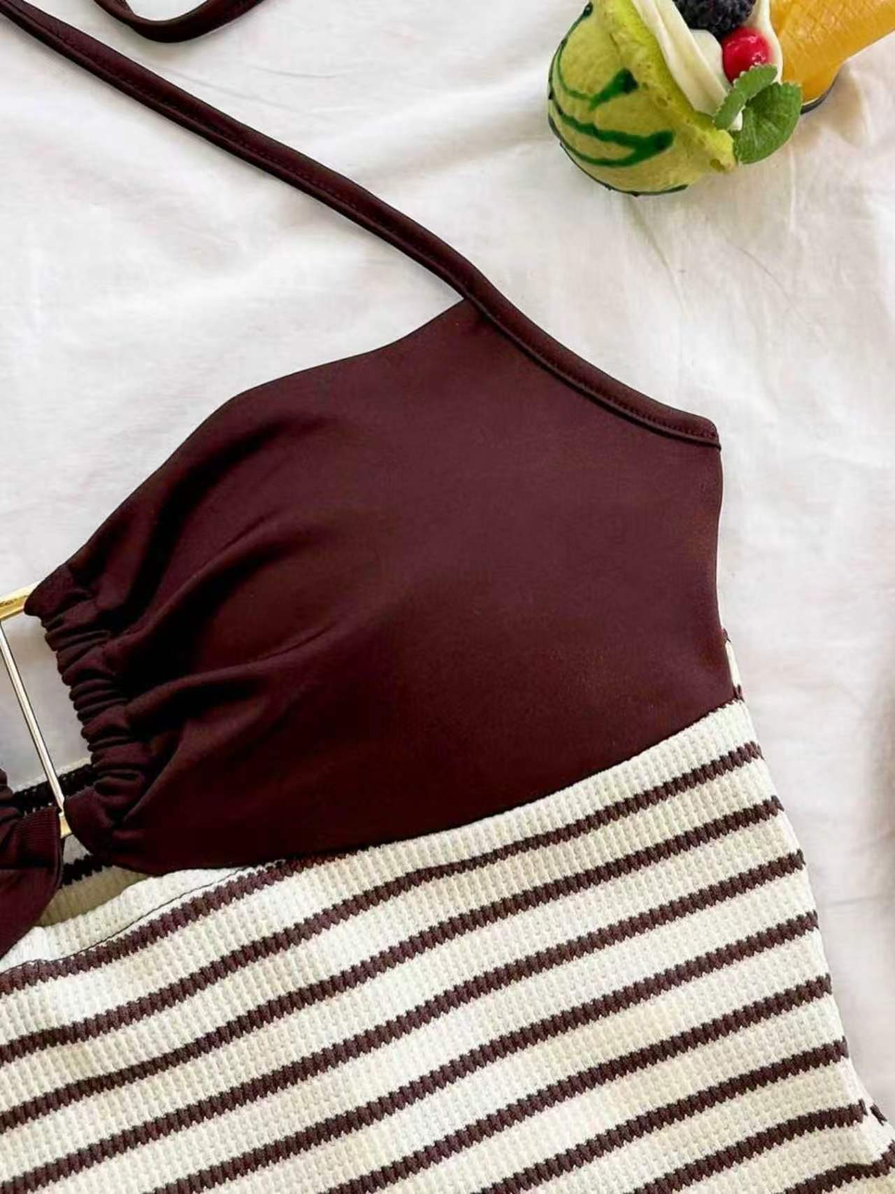 2-Piece Striped Knit Crop Top & Shorts Set, Boho Matching Set, Boho Style, Party Wear, Valentine's Day, Date Night, Beach, Fall Fashion, Beach Outfits Set