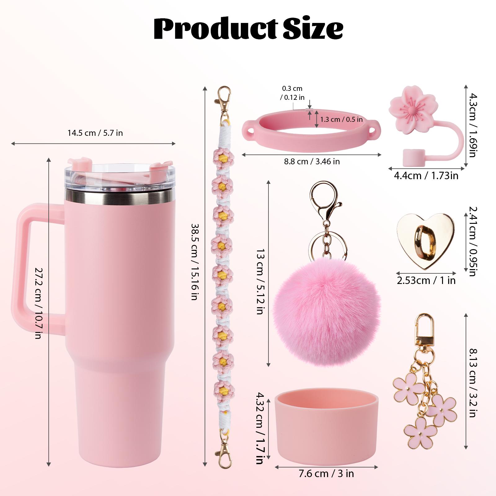 Stainless Steel Vacuum Insulated Glass Cup with Handle and Straw for Children's Gift Set, Keep Cold, Hot & Ice, Portable Drinkware - Mug, Tumbler, Water Bottles, Bottled, Flasks easter toy funny Tumbler Drinkware Tea Iced Tea girl gifts friendship