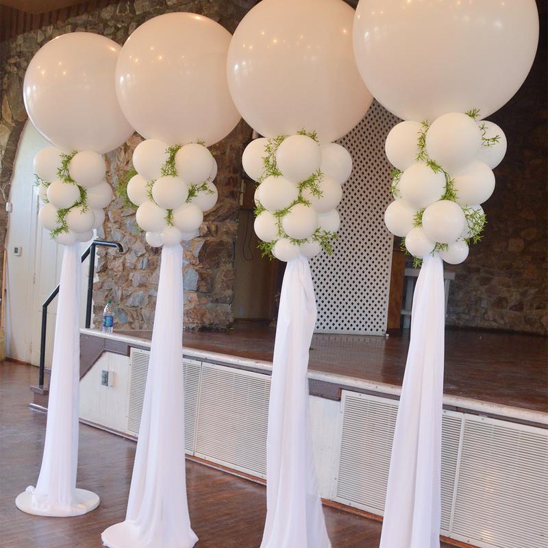 Balloon Column Stand Set of 2, Adjustable 7 Feet Ballon Arch Stands with Reusable Metal Telescopic Design for Birthday, Wedding, Baby Shower, Halloween, Graduation Party Decoration