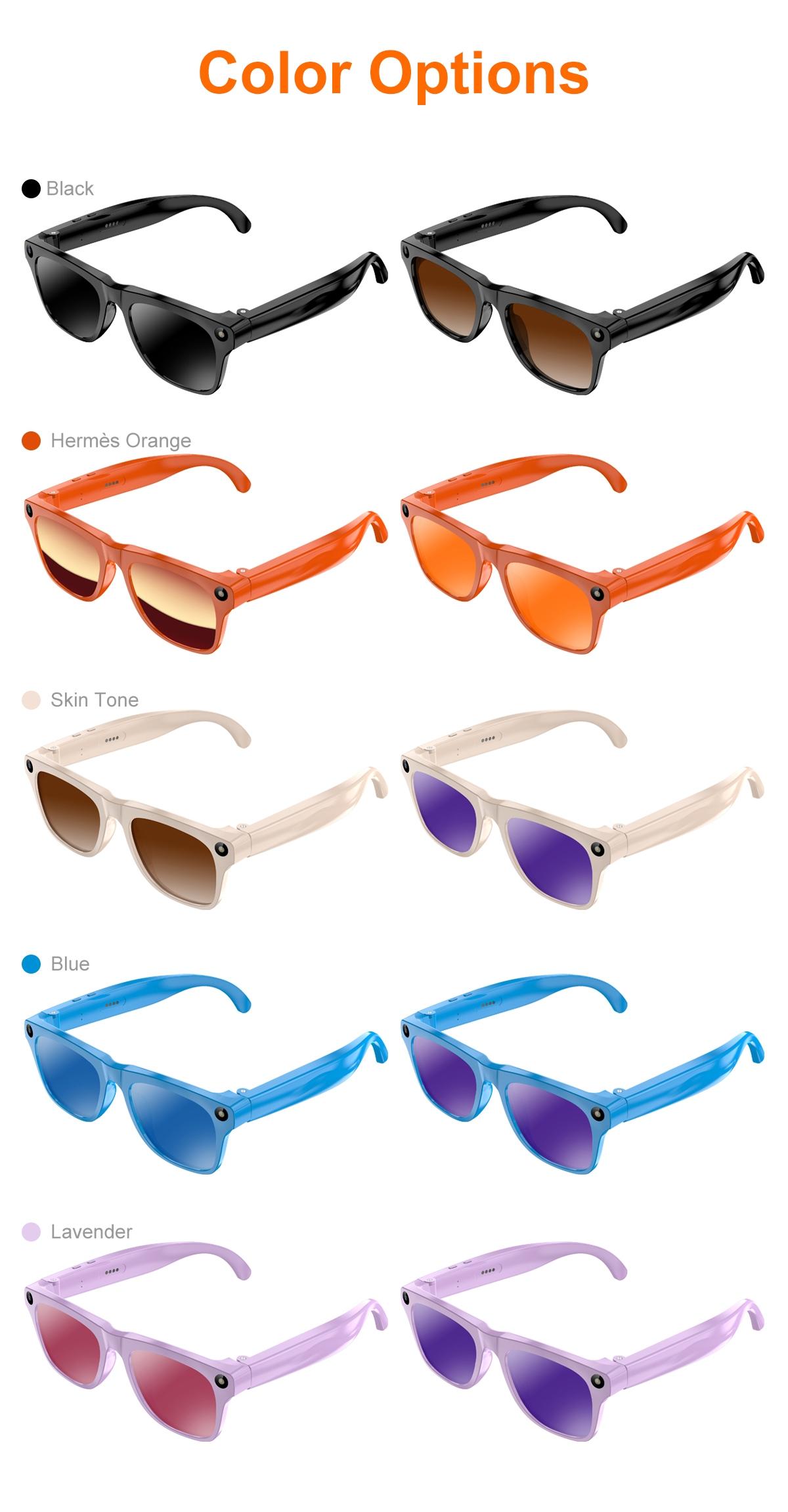 Smart Glasses with Camera for Sport,8MP Camera,One Click Audio Recording,First-Person Photo Video Shooting,Bluetooth Calling & Music Playback,AI Smart Translation and Simultaneous Interpretation ,WiFi Transfer, 290Mah Battery ,3Lenses Total