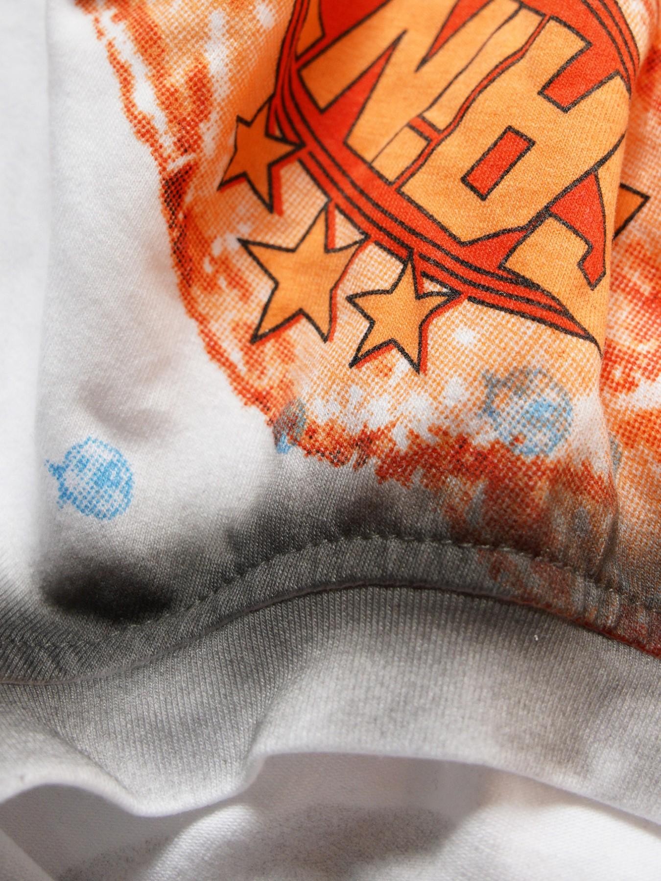 Men's Fashion Vintage Cartoon Fisherman Hat Print Saint Letter Trendy Street Cut Hole Design Short Sleeve Fitted Streetwear T-Shirt