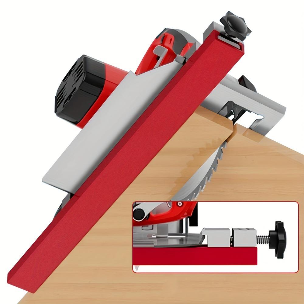 Portable Circular Cutting Machine Base Plate Adjustable Woodworking Tool, Fixed Ruler Holder for DIY Decoration, Convenient Trim Board Adapter Accessory