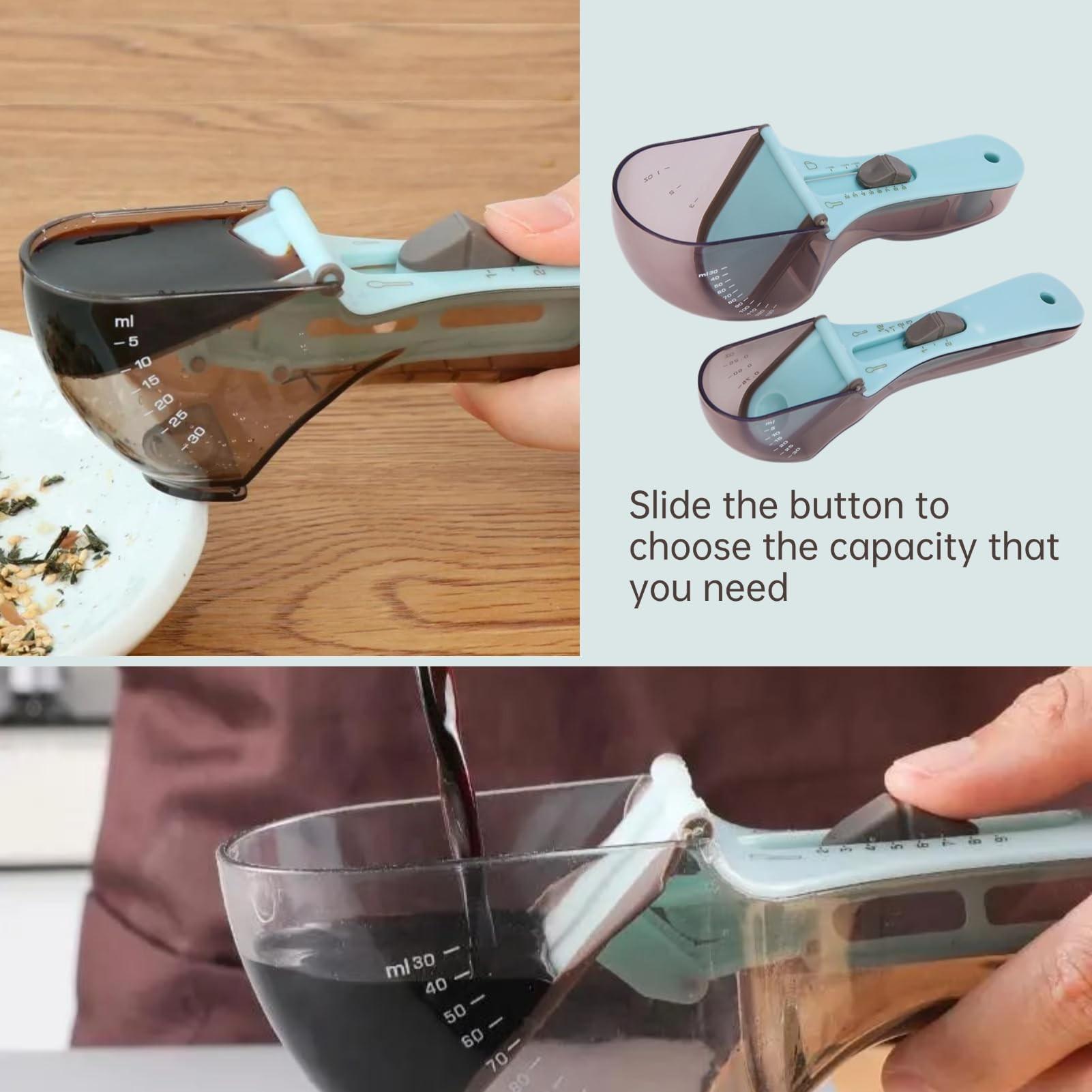 Adjustable Digital Measuring Cup Spoon for Cooking, Multifunctional Scale for Solid Powder Liquid, Kitchen Baking Tool Set