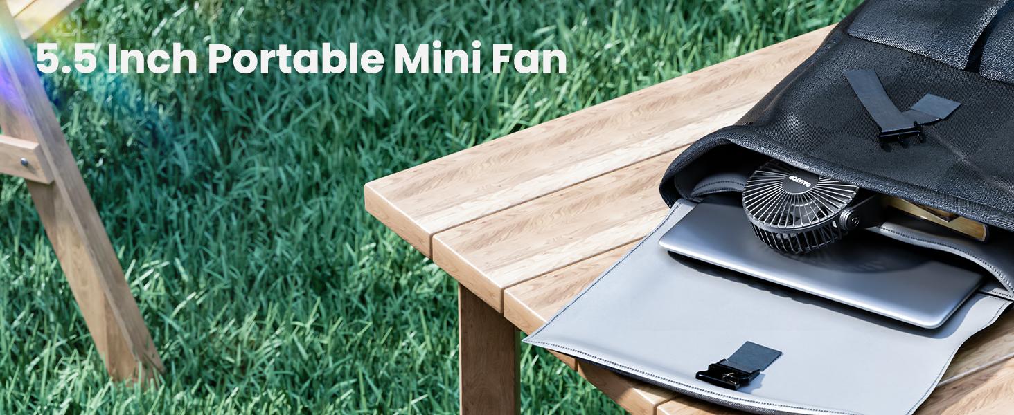 5.5in Compact Plastic Rotating Tabletop Fan for Indoor Recreation, USB-Powered with 3 Speeds, Rotatable Adjustable Head, Easy-Remove Washable Cover for Easy Blade Clean, Small Footprint Space-Saving Design, Desktop Cooling Fan, Usb Port