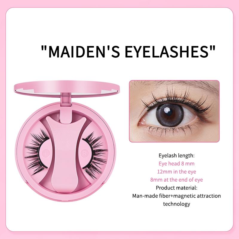 Bqi Magnetic False Eyelashes Natural Look, Quick Adhesion, Invisible Wear, All-In-One Box, Magnetic Fake Lashes for Everyday Use