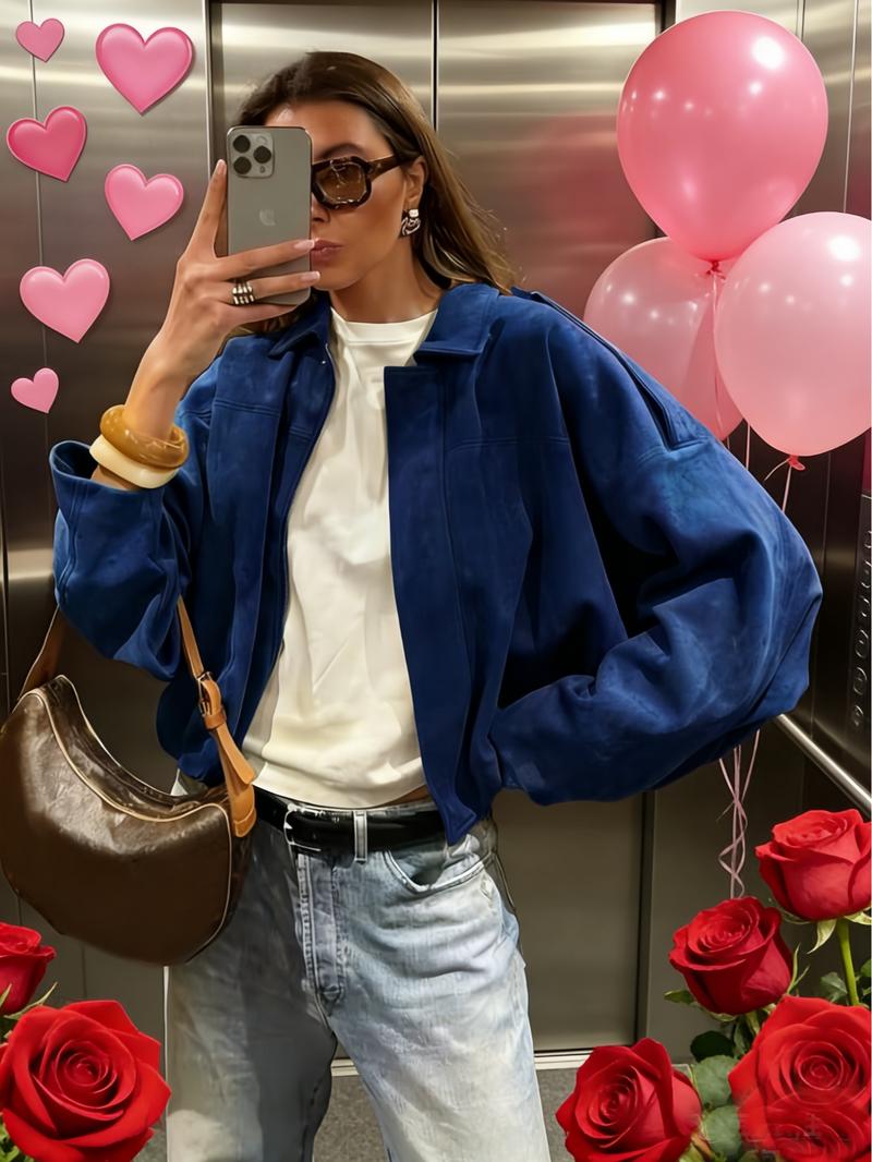 Women's Military Jacket, Army Green Loose Fit Coat For Spring & Autumn Women's Military Jacket, Army Green Loose Fit Coat For Spring & Autumn