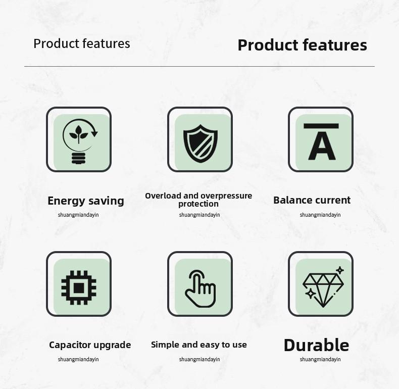 Plug-In Power Box with US Plug Compatible with 90–250V Input Range