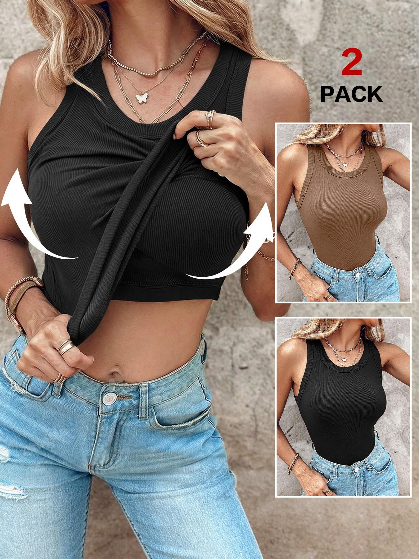 Ribbed Sports Tank Top with Backless Design, Sleeveless Style for All Seasons, Slim-Fitting with Organic Textile Yoga Sports Vest