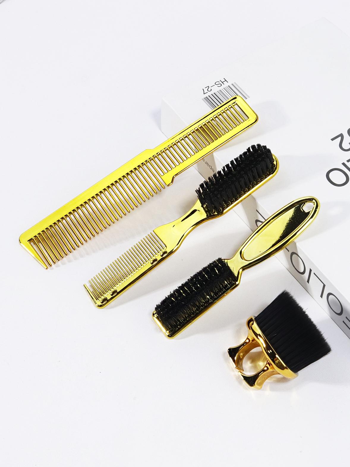 Hair Salon Styling Brush Set, Barber Neck Brush, Nylon Cleaning Brush, Anti-Static Flat Head Clipper Comb, Professional Haircut Tools