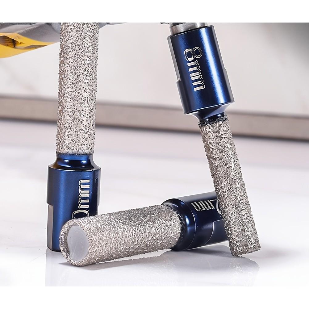 4pcs M10 Vacuum Brazing Milling Cutters, 6/8/10/12mm Hole Saw, Electric Grinding Wheel, Ceramic Brazing, Quartz Stone Tile Drill Bits Cutting