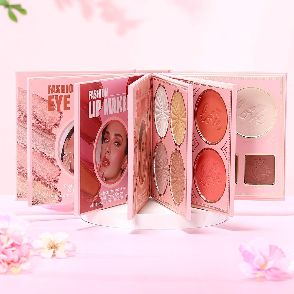High-End Multi-Functional Makeup Palette, Four-In-One Eyeshadow Blush Highlighter, Long-Lasting Easy Application, Elegant Makeup Set