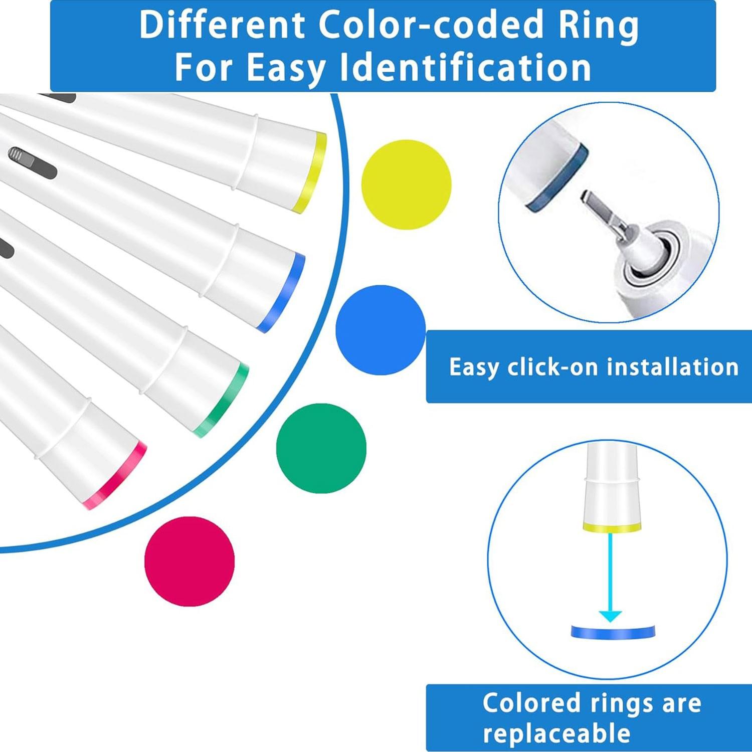12Pack Toothbrush Replacement Heads Refill for Braun Oral-B Electric Toothbrushes, Compatible with Pro Series Models, Durable & Effective Cleaning, Replaceable Brush Heads