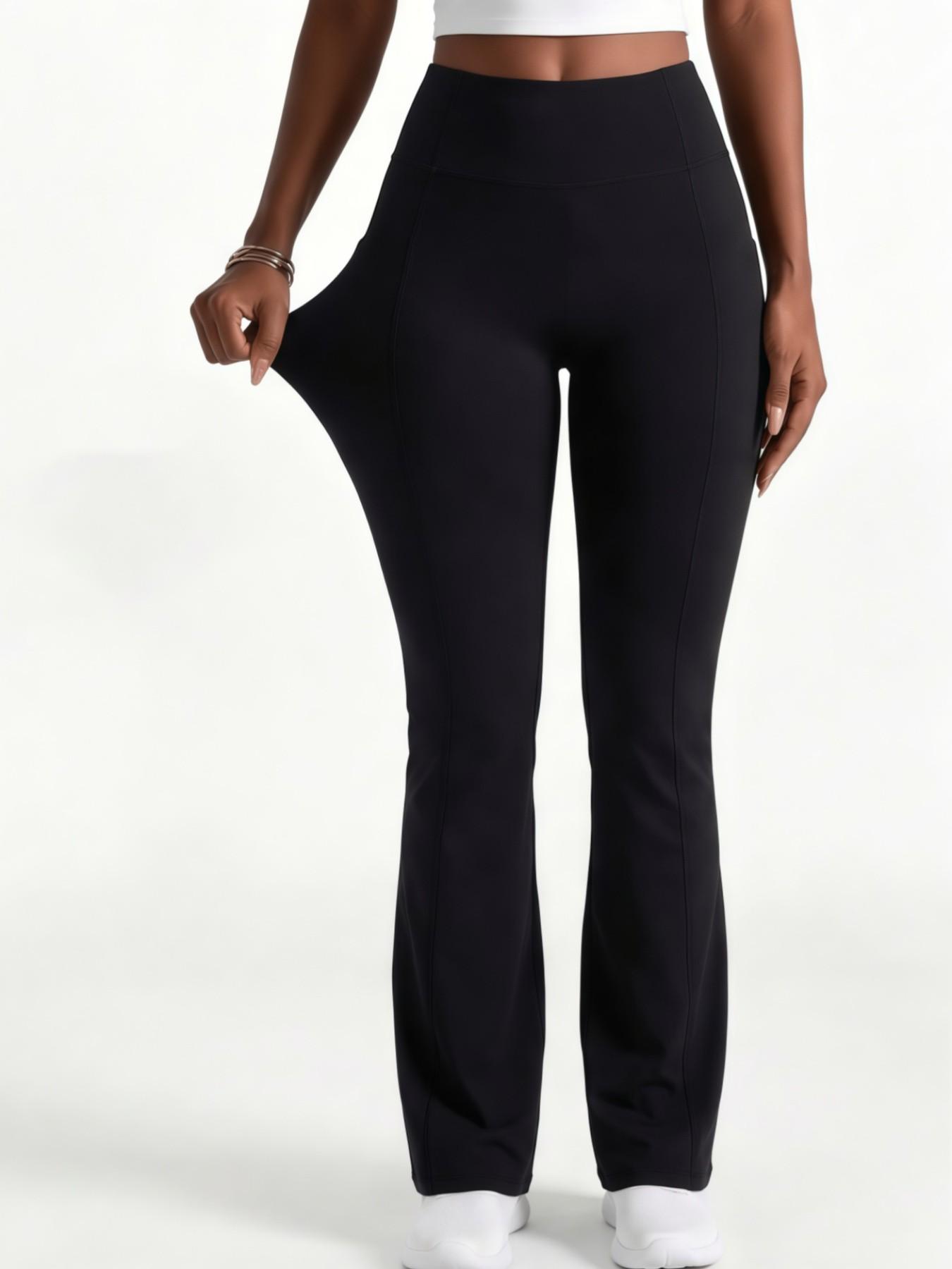 Yoga Pants Tight Leggings, High Waist Slim Fit Sportswear, Plain Unlined, All Season Wear, Comfortable and Versatile
