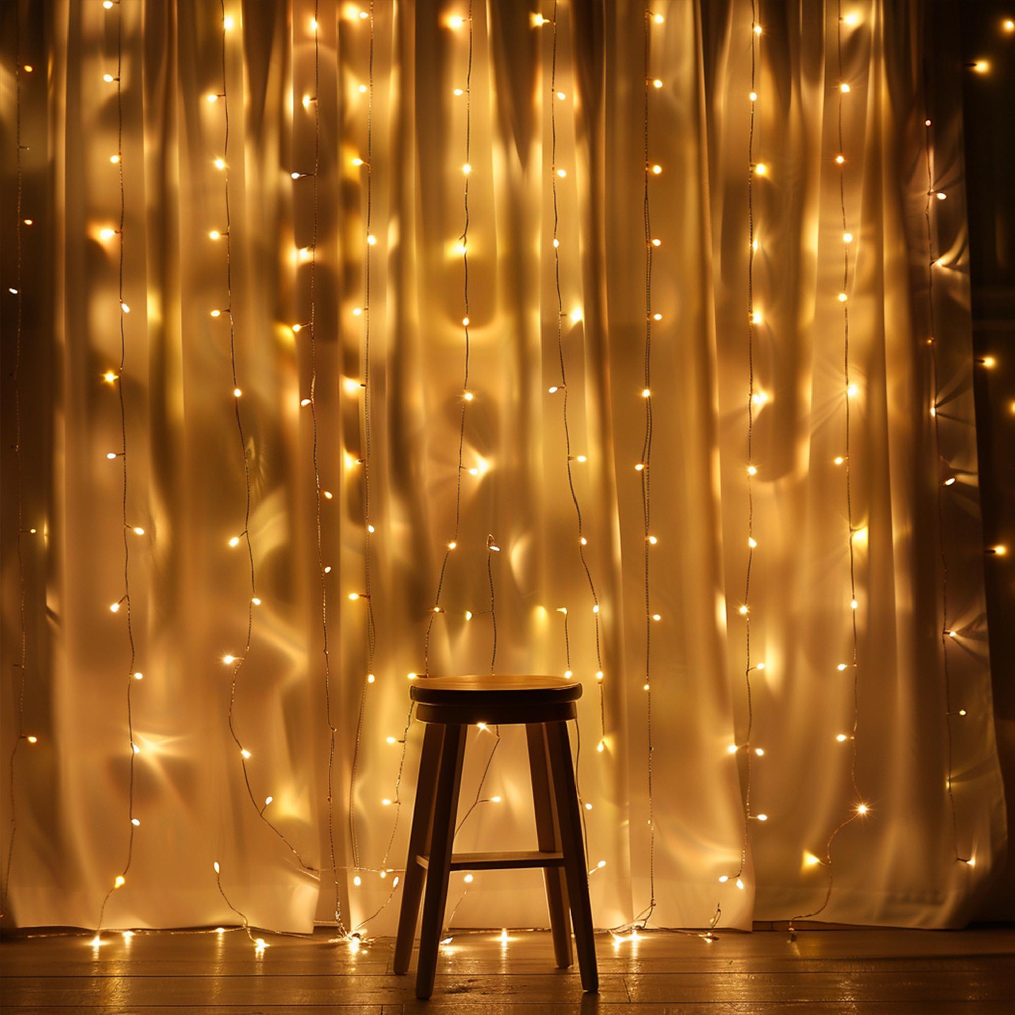 300 LED Curtain String Lights Valentine's Fairy Lights with 8 Modes Connectable Waterproof Warm White Decorative for Party Wedding Garden Wall 6.6ft x 9.8ft Enchanting Warm White Glow 300 LED Curtain String Lights Valentine's Fairy Lights with 8 Modes Connectable Waterproof Warm White Decorative for Party Wedding Garden Wall 6.6ft x 9.8ft Enchanting Warm White Glow