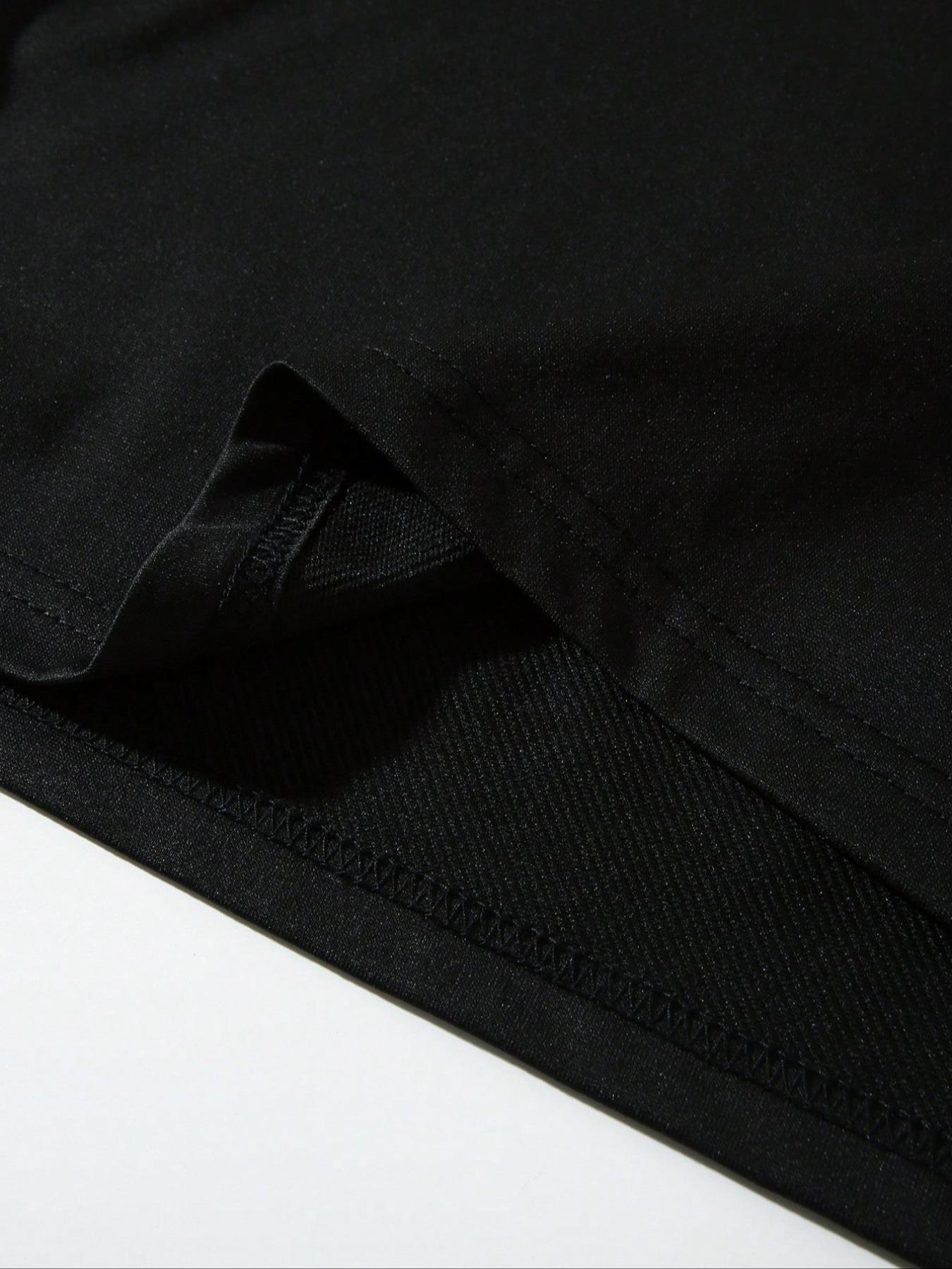 Men's Patchwork Half-Zip Polo Shirt, Racing Style Trendy Design, Perfect for Daily Wear or Unique