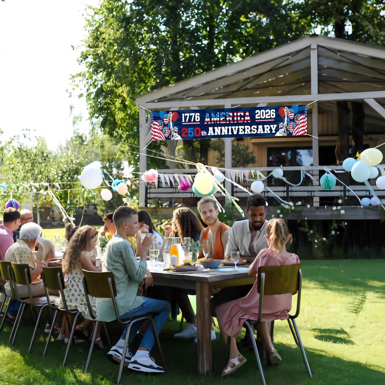 American Flag Eagle Banner, Polyester Material, Patriotic Party Decor, Independence Day Yard Decoration, Ideal Gift for Parties and Holidays