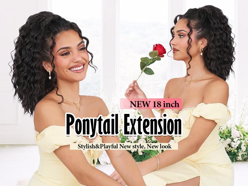 Iridescent Curly Ponytail Extension Drawstring Ponytail for Black Women 18 Inch Synthetic Pony Tails Hair Extensions Iridescent Curly Ponytail Extension Drawstring Ponytail for Black Women 18 Inch Synthetic Pony Tails Hair Extensions