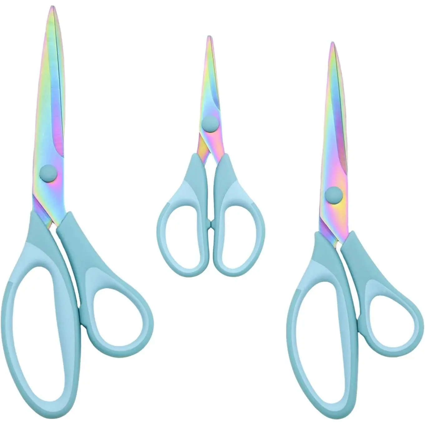 Craft Scissors Set of 3 Pack, Professional Fabric Scissors, Blue