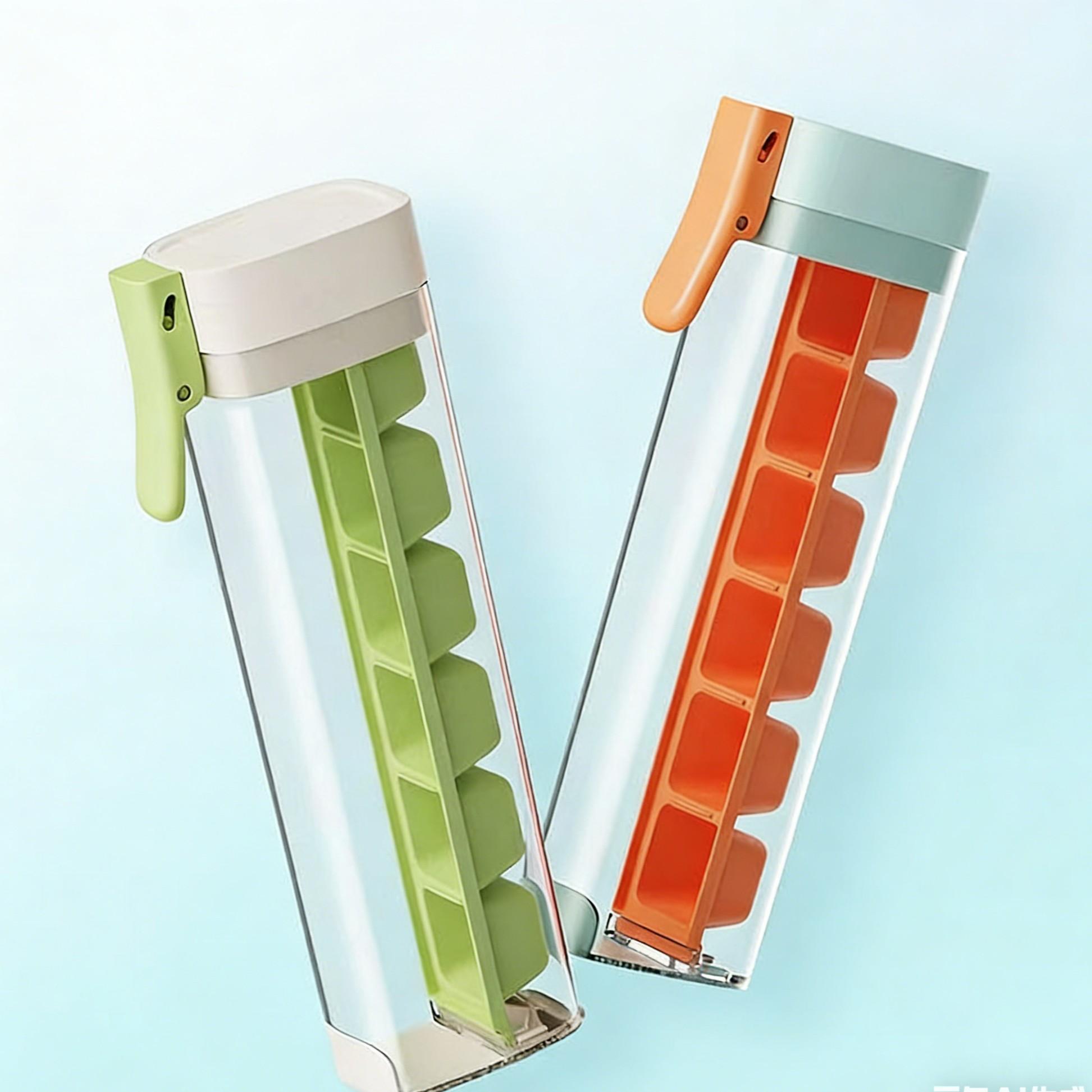 Self-Made Small Single-Hand Press Ice Tray, Simple 6-Cavity Refrigerator Ice Cube Mold, Easy-To-Use Ice Maker for Home Kitchen Self-Made Small Single-Hand Press Ice Tray, Simple 6-Cavity Refrigerator Ice Cube Mold, Easy-To-Use Ice Maker for Home Kitchen