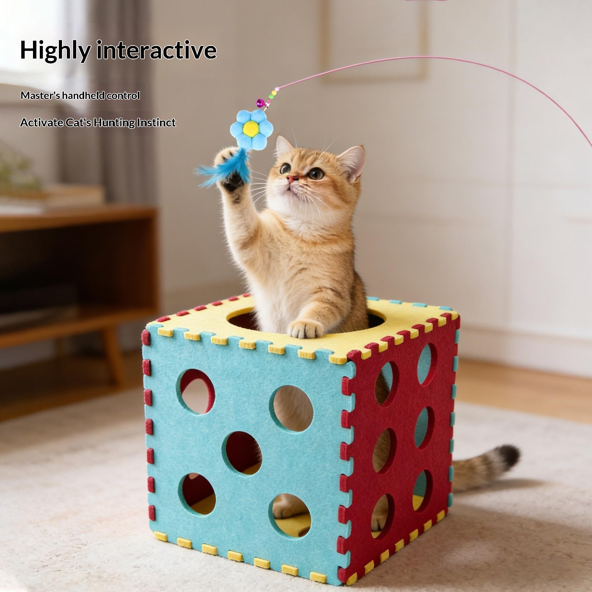 21-Piece Cat Wool Toy Set, Ideal for Multi-Cat Homes, Engaging and Interactive, Perfect for Indoor Cats, Relieves Boredom Effectively