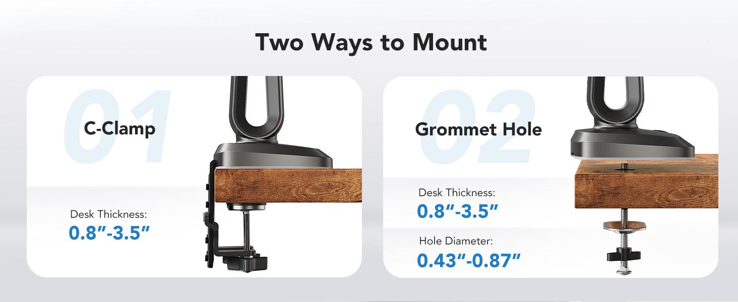 HUANUO Dual Monitor Arm for 13-49" Ultrawide Screens up to 40 lbs, Heavy Duty Aluminum Extra Tall Monitor Desk Mount, Vertical Stacked Fully Adjustable Dual Monitor Mount, Max VESA 100x100#TikTokShopBlackFriday