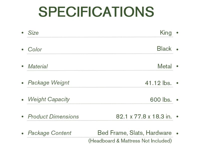 MUTICOR Heavy Duty Twin/ Full/ Queen/ King Platform Bed Frame,Self-Attached Headboard, 【Frame Only No Mattress】No Box Spring Needed,Noise-free, Non-Slip Design,#TikTokShopBlackFriday #ChristmasGifts