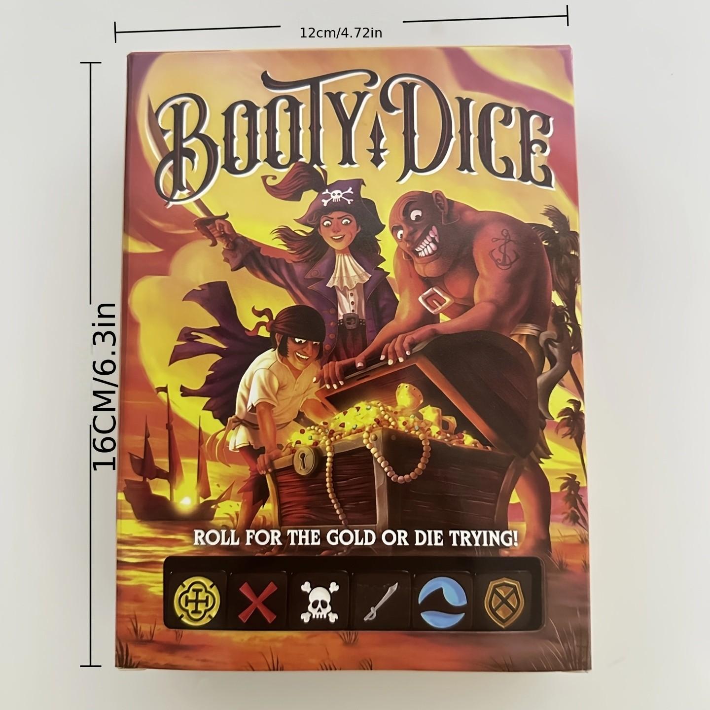Bootys Dice | Quick Pirate Dice Game | Perfect for Family Game Night, Compact Size Ideal for Travel, Easily Packable and Portable