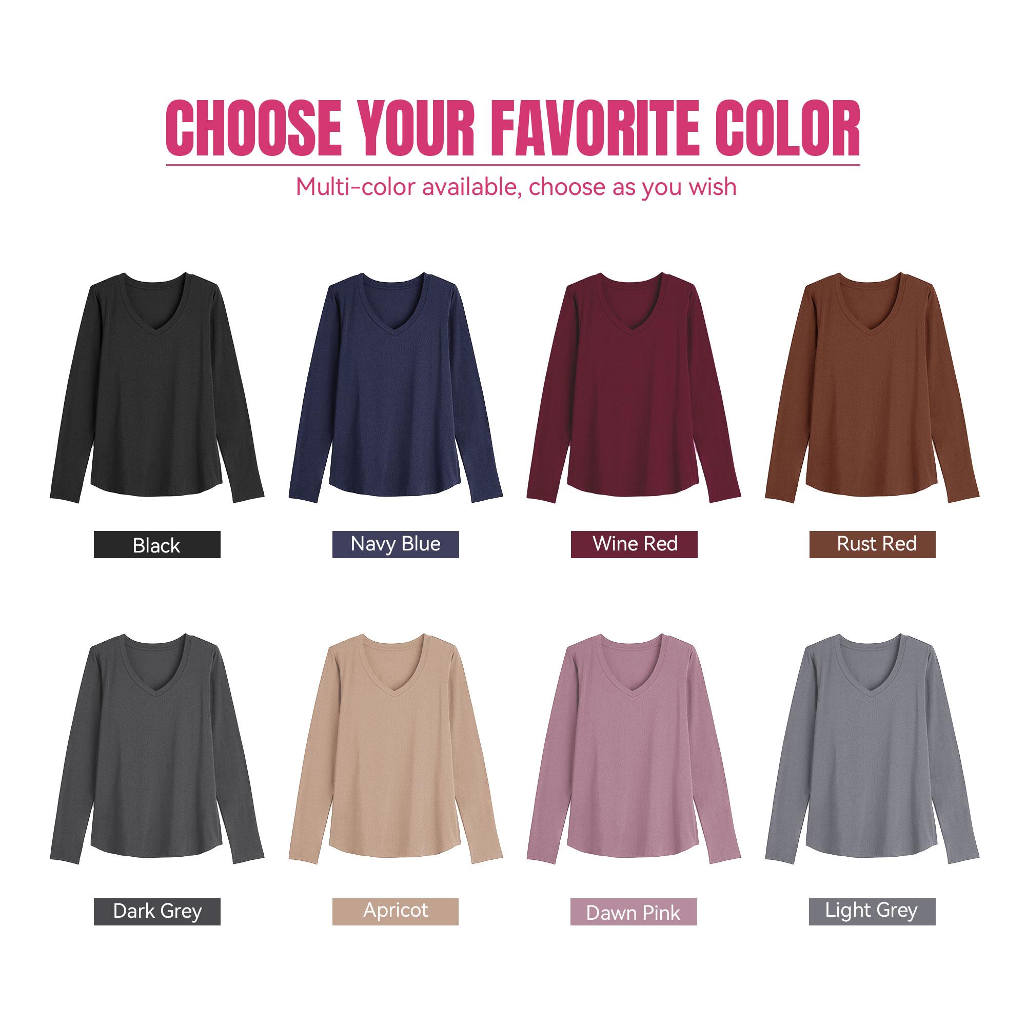 SHOWITTY Women‘s 3 Pack  Shirts - Plus Size V Neck Tops Basic Loose Fit Lightweight Casual Fall Fashion