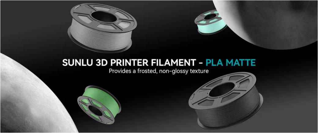 SUNLU PLA Matte & High Speed PLA MATTE & PLA Meta 1.75mm 3D Printer Filament (1KG) - High Speed Printing, ±0.02mm Tolerance, Matte/Metallic Finish, Eco-Friendly, Low Warping, Vacuum Sealed - Compatible with 99% FDM Printers