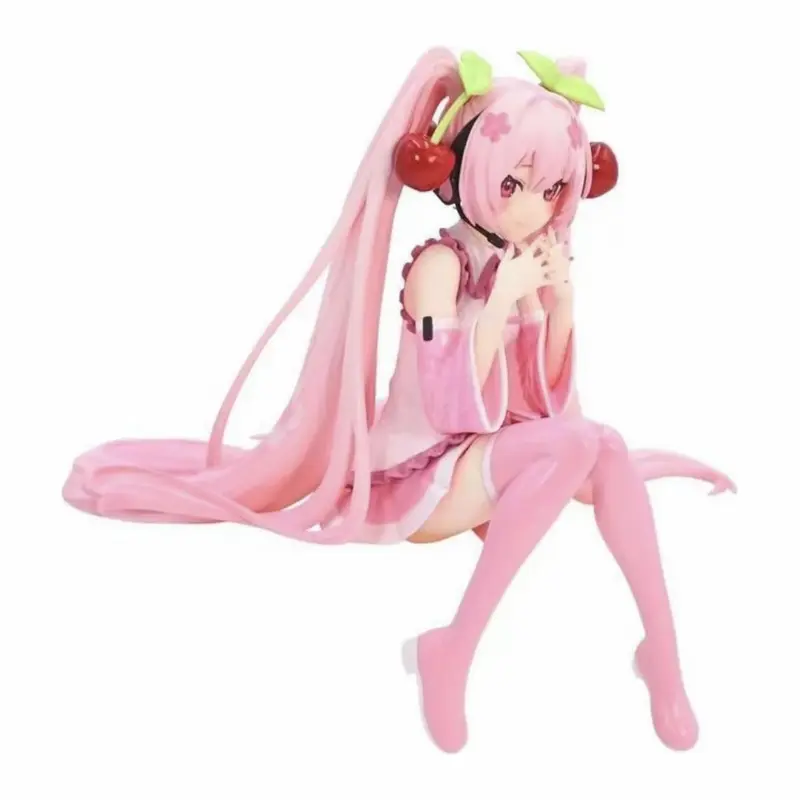 Miku Cherry Blossom Pink Dress PVC Action Figure, Anime Collectible ...