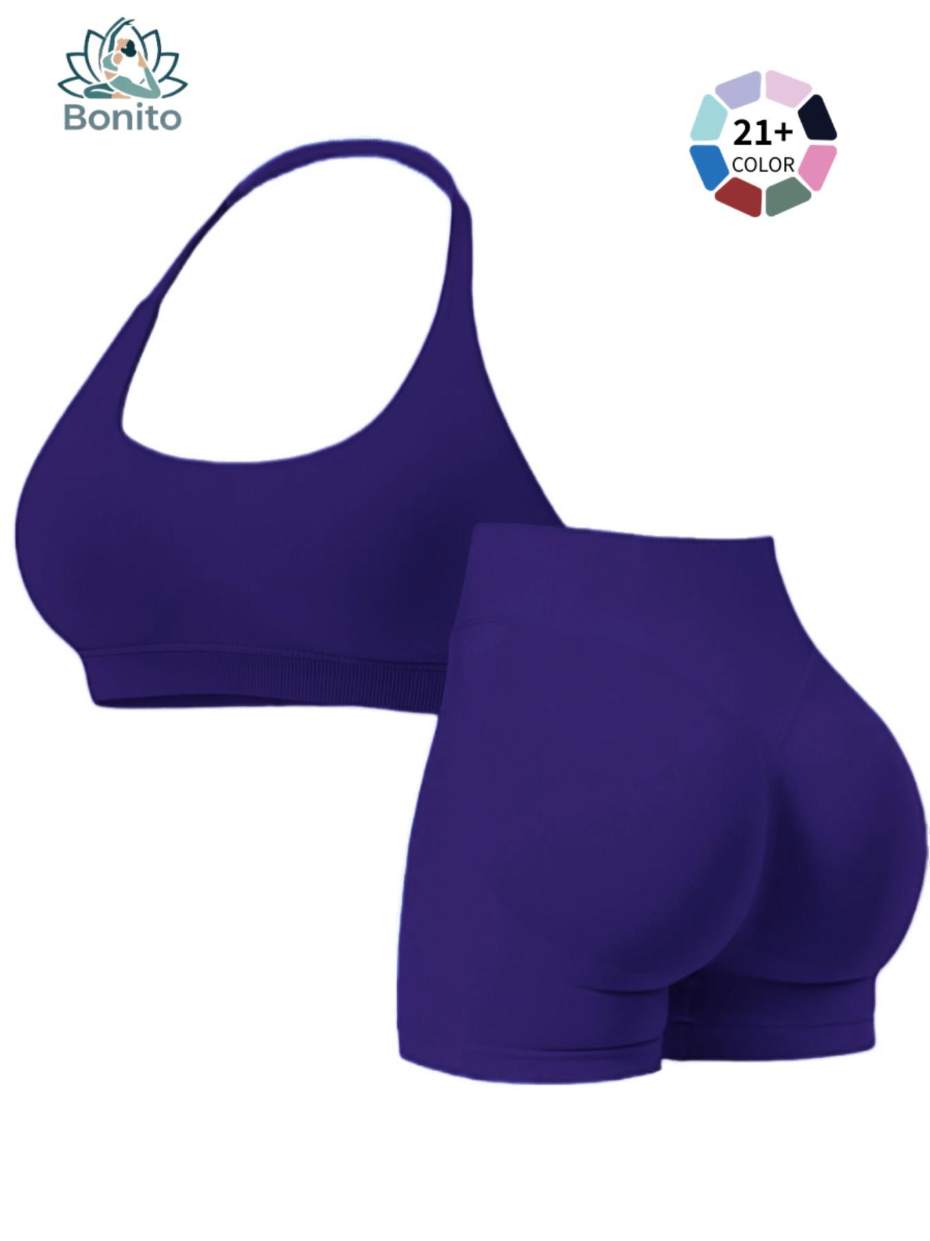 Trendy Backless Halter Yoga Suit, 2 Piece High Waist Workout Set, Perfect for Fitness Girls, Stylish and Comfortable Gym Wear