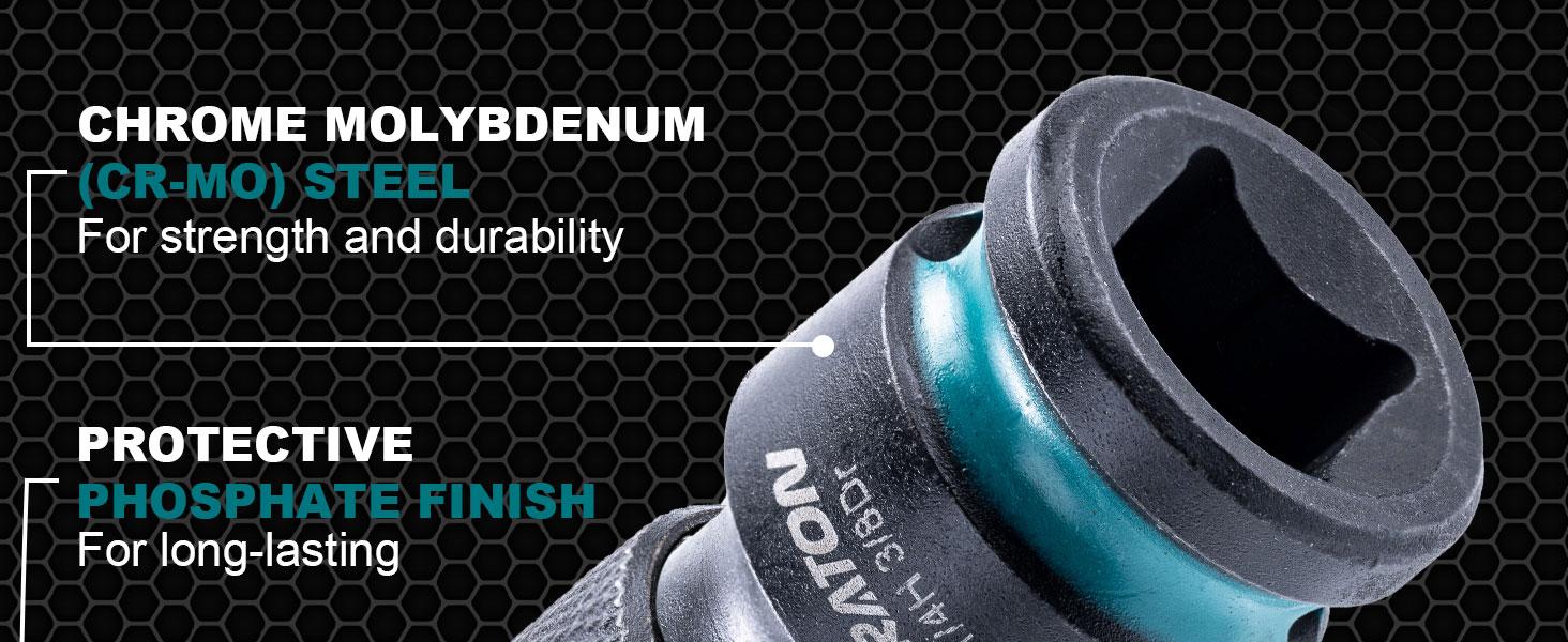 LIBRATON Impact to 1/4 Hex Converter, 1/2 3/8 1/4-INCH Drive Female to 1/4-Inch Hex Adapter, Impact Wrench Adapters for Ratchet Wrench Drivers, Impact Bit Holders, Quick-Change Chuck, Cr-Mo Steel