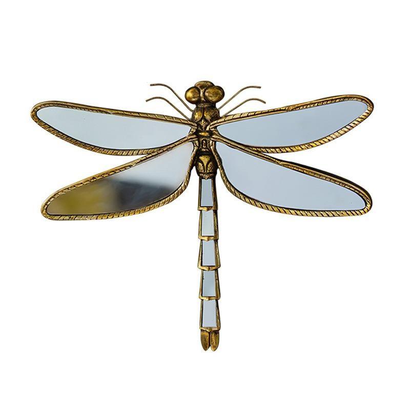 Vintage European Mirror Frame, Dragonfly Butterfly Relief Picture Frame, Home Decor Wall Art, Elegant Light Luxury Hanging Decoration