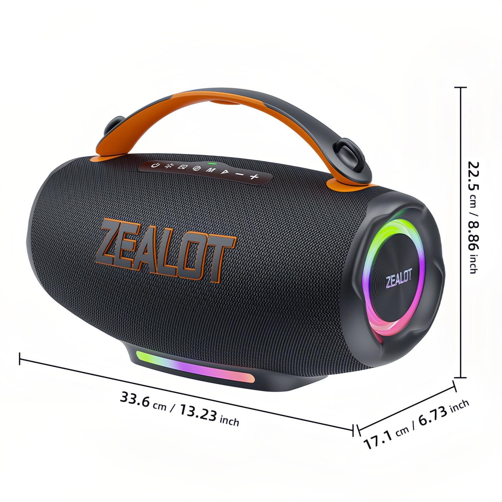 ZEALOT 100W ポータブルワイヤレススピーカー24000mAh ZEALOT Party Bluetooth Speaker, 100W HIFI Stereo & Heavy Bass