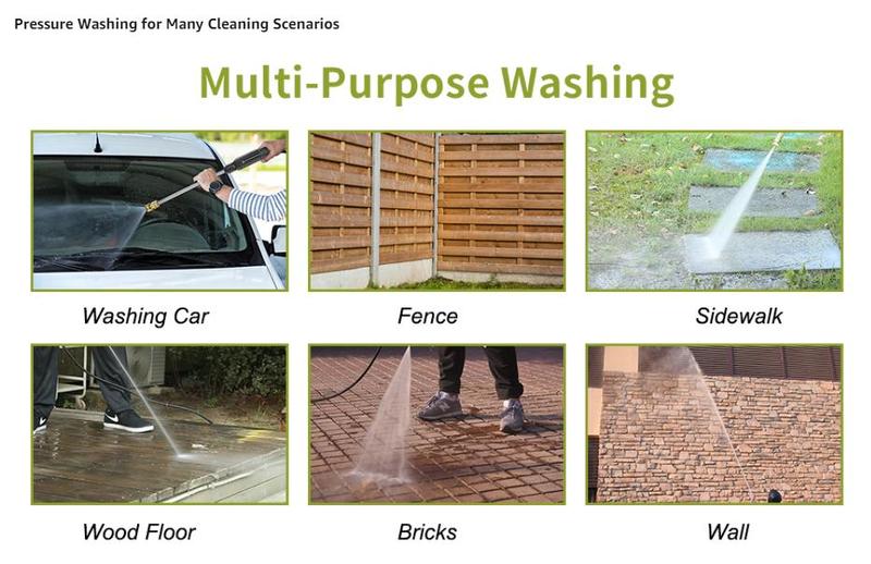 POHIR Pressure Washer Hose 50FT*1/4, Kink Free 4000 PSI Power Washer Hose M22 14/15mm Thread Compatible, Flexible Extension Hose for Cleaning Jobs