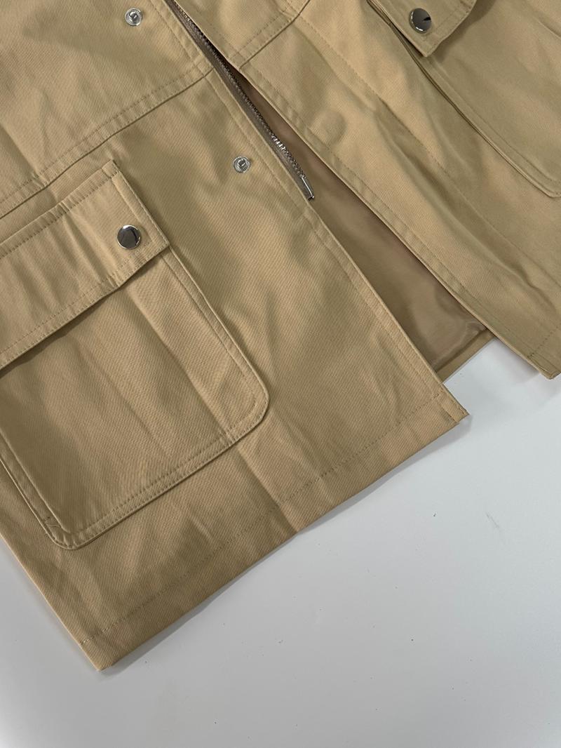 Autumn Winter New European Style Women's Retro Casual Loose Colorblock Corduroy Lapel Windbreaker Coat, Slim-Fit Woven Fabric Jacket