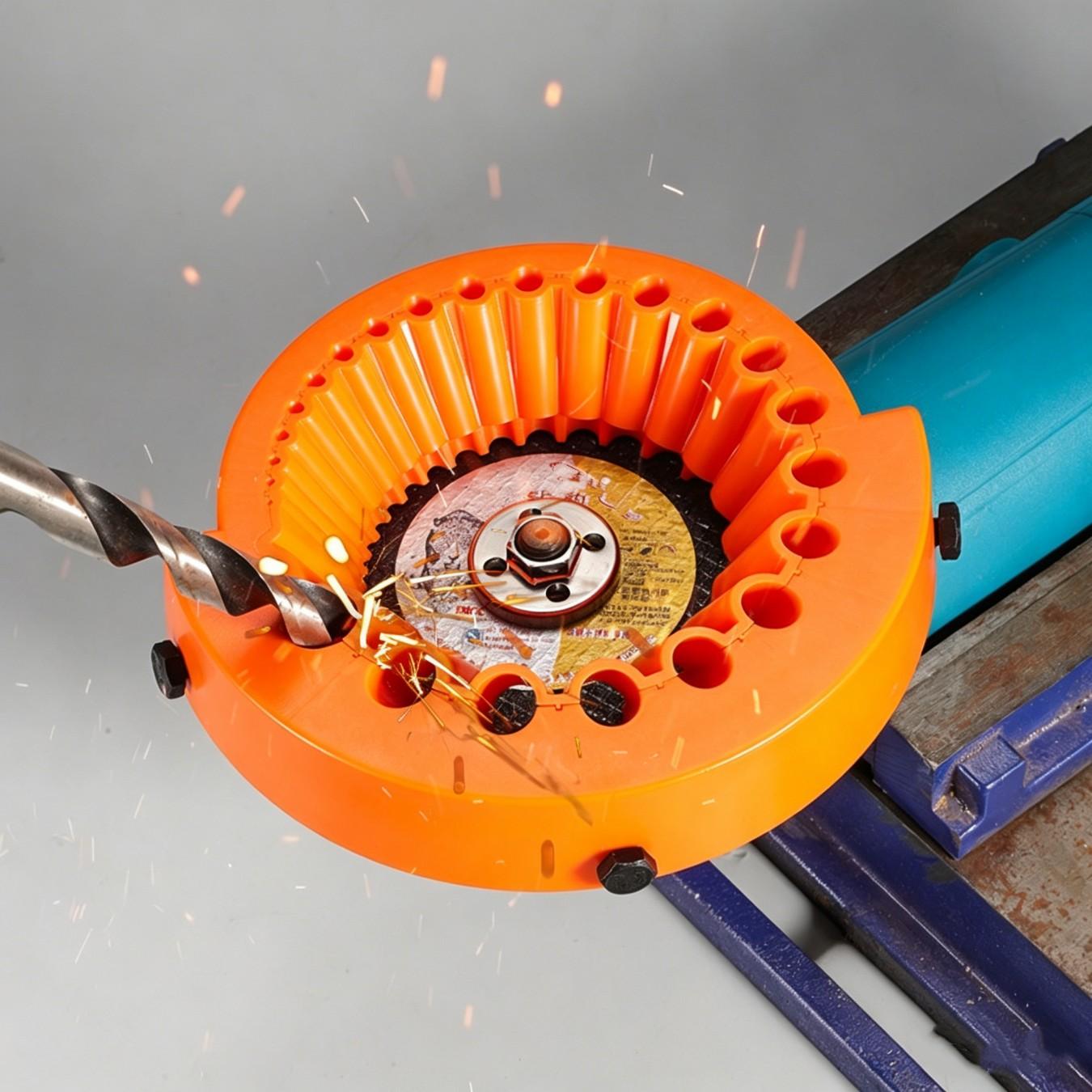 1 pc Multi-specification Drill Bit Grinding Auxiliary Tool, Thickened 115/125 Type Angle Grinder Drill Sharpener, Suitable for Household Drill Bit Sharpening