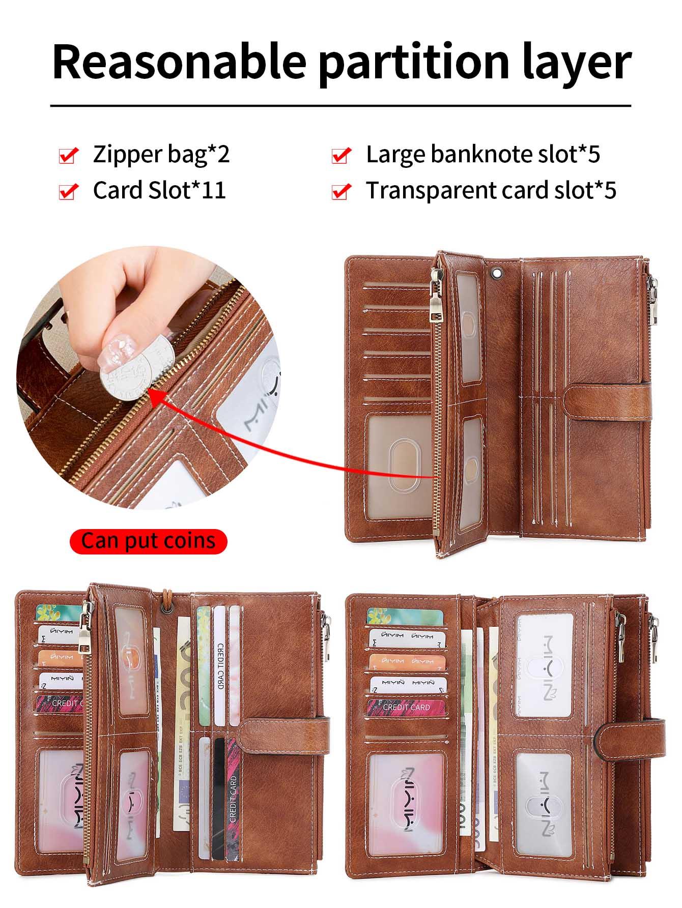 Fashion Leopard Pattern Zipper Long Wallet, CasualVersatile Stylish Wallet for Women, Trendy All-match &Exquisite Wallet for Birthday Gift，Christmas Gift, Valentine's Day Gift, Ideal Gift, Fashionable Wallet, Durable Fashion Wallet