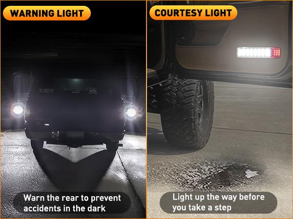 Nilight 2PCS LED Interior Door Panel Lights White Red Courtesy Warning Lights for Chevy GMC Silverado Sierra 1500 2500 3500 HD Suburban Cadillac Escalade Hummer H2 dealsforyoudays projector