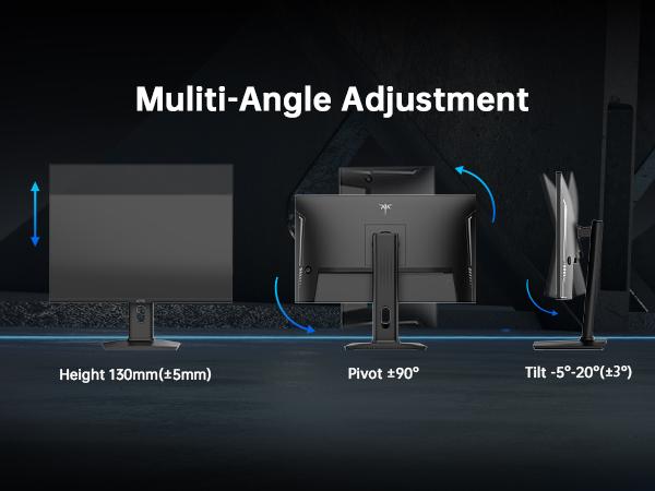 KTC 24" 2K QHD 180Hz HDR400 Gaming Monitor, Fast IPS 2560*1440p Computer Monitor, Up to 185Hz, 1ms, G-Sync/FreeSync, Height Adjustable, 2 x HDMI, 1 x DP, H24T7