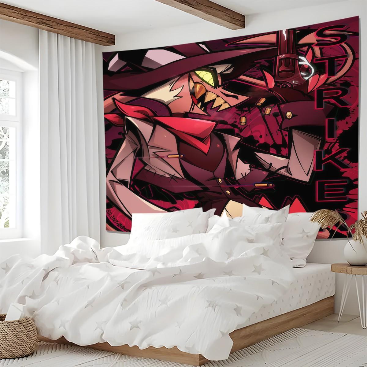 Helluva Boss Patterned Tapestry, Stylish Room Flag, Unique Wall Art For Living Room And Bedroom, Soft And Durable For Kids And Adults Daily Holiday Birthday Gift Bedroom Decor