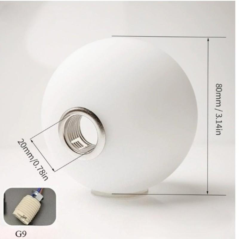 Elegant Glass Globe Light Cover, Diameter 8/15 Cm, DIY Replacement Bulb Not Included, Round Shape, Non-Electric Lighting Fixture