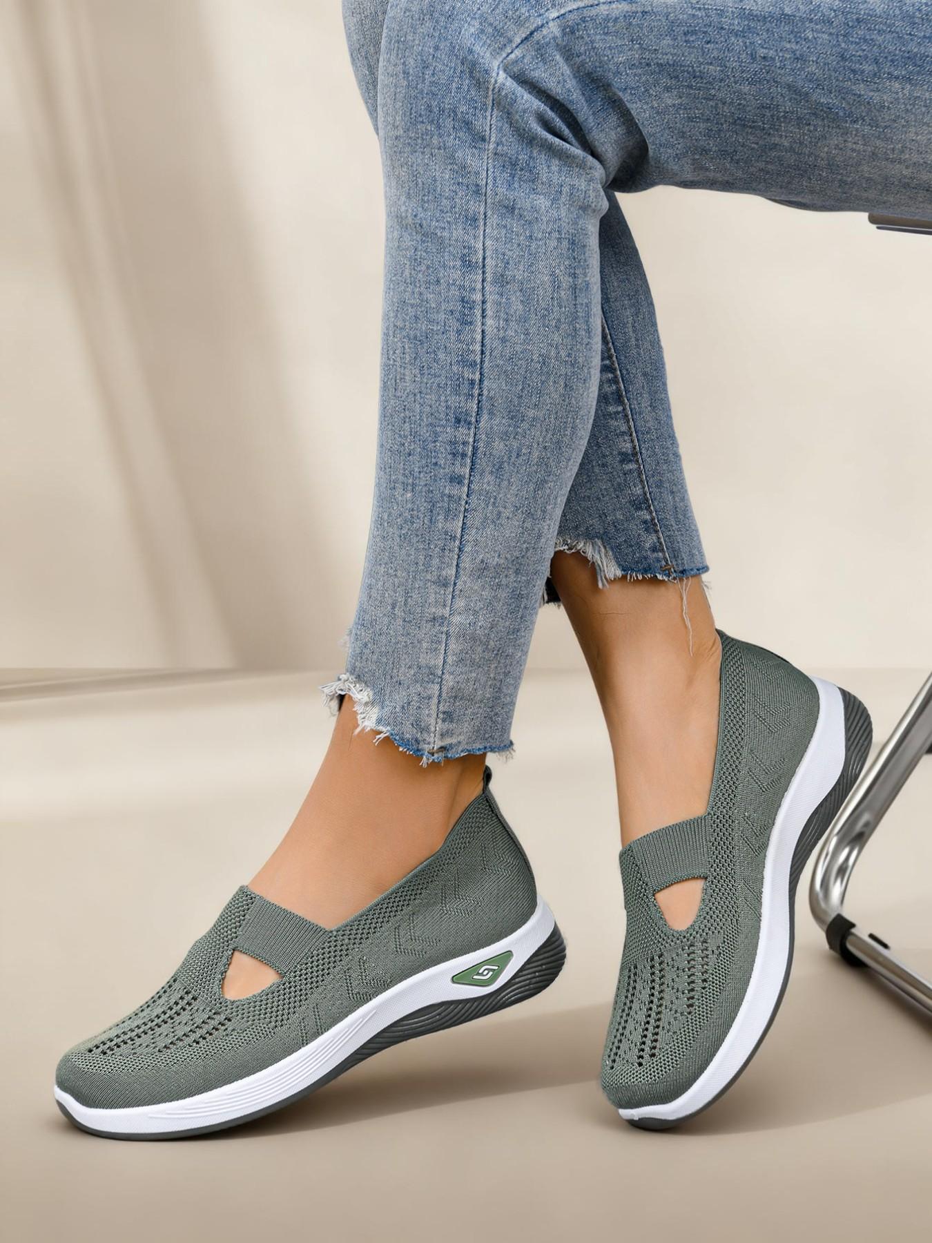 Women's Casual Sports Shoes, Comfortable Fashion Sneakers, Lightweight Soft Sole Mesh Shoes, Daily Outdoor Walking Shoes