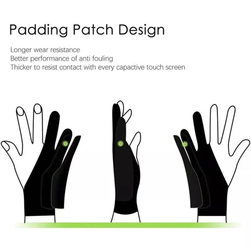 Breathable Sweatproof Drawing Gloves for Graphic Tablets, Reusable Anti-Fingerprint Anti-Smudge Hand Protector for Digital Art, Touchscreen Compatible Washable Artist Gloves