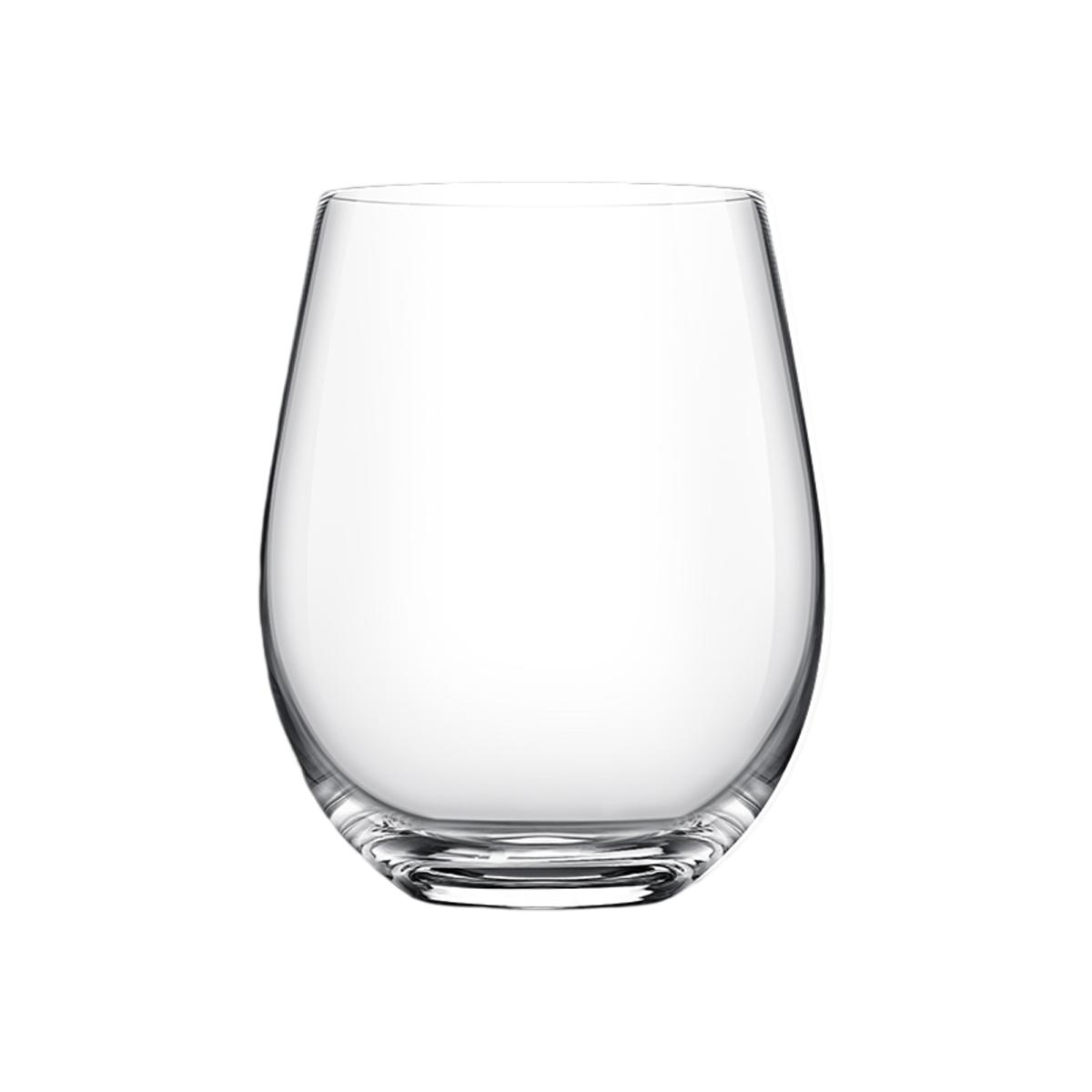 Bow Pattern Stemless Wine Glasses Set, No Stem Wine Glasses, 1/4-Pack, 18oz/540ML Transparent Wine Cups, Ideal for Restaurants & Daily Use