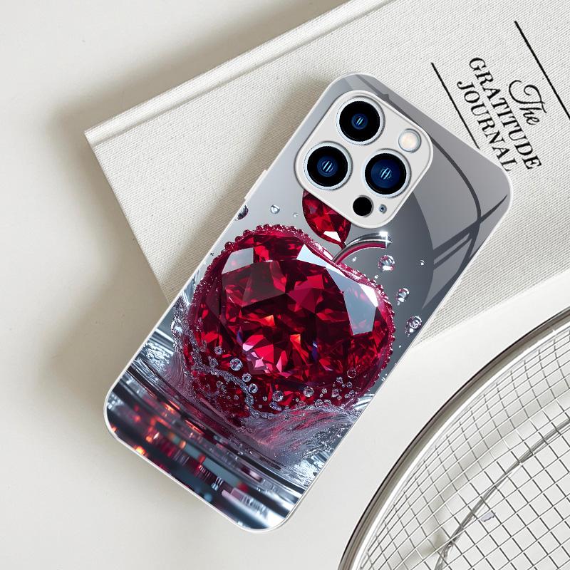 Luxury Crystal Apple Phone Case Metallic Cover with Lanyard for iPhone 17/16/15/14/13 Pro Max and Samsung S25 Ultra -- 975