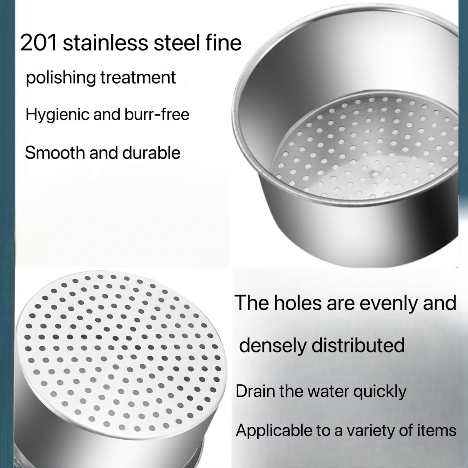 Stainless Steel Swan Sink Strainer Basket Kitchen Sink Drain Filter Durable Mesh Design for Efficient Water Drainage Easy Clean Storage Solution