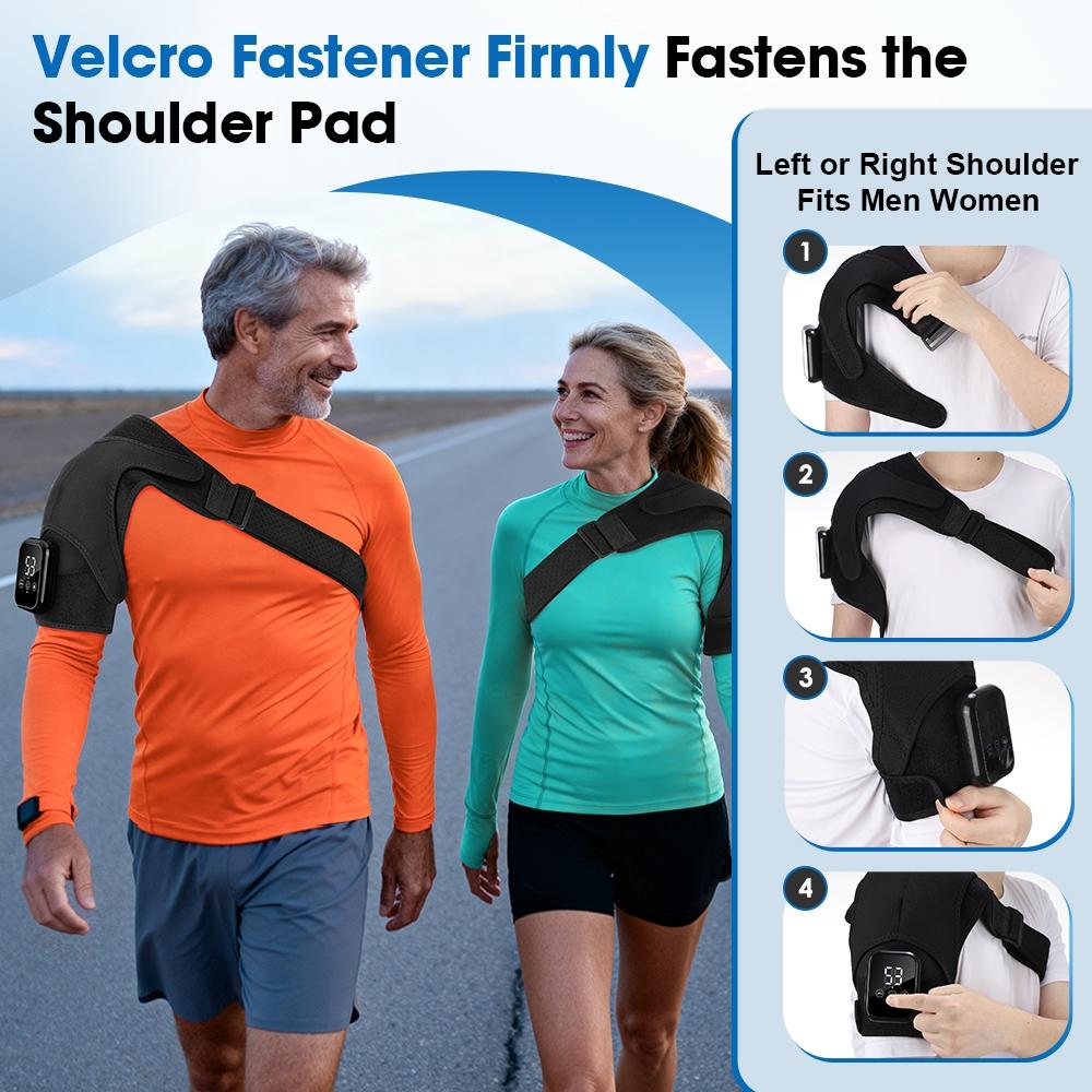 Shoulder Heating Massager, Cordless 3 Vibration Modes, 3 Heat Settings, Adjustable Heating Temperature, Large Shoulder Wrap, Left & Right Shoulders, Rotator Cuff Heating Pad, Christmas Gift Shoulder Heating Massager, Cordless 3 Vibration Modes, 3 Heat Settings, Adjustable Heating Temperature, Large Shoulder Wrap, Left & Right Shoulders, Rotator Cuff Heating Pad, Christmas Gift